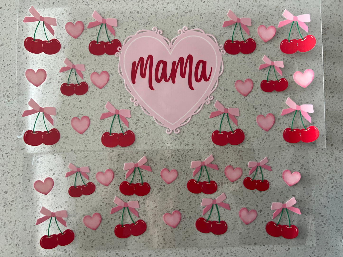 Pink Heart/ Cherries