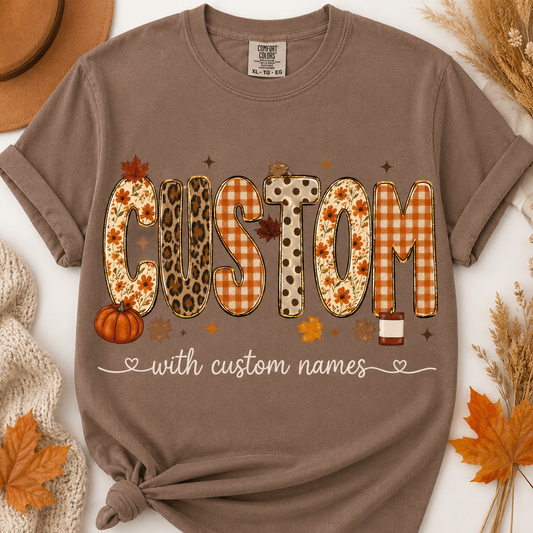 Custom Mama Fall Shirt | Personalized Autumn Tee