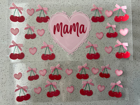 Pink Heart/ Cherries