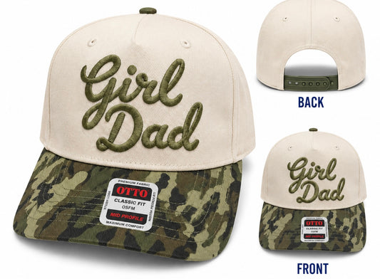 Girl Dad Embroidered Snapback Hat